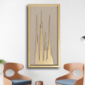 The Golden Drips Shadow Box Wall Decoration Piece