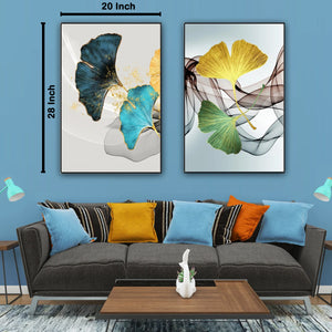 The Stingray Story Two Panel Framed Canvas Print - Set of 2